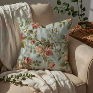Romantic Vintage Rose Garden Cushion