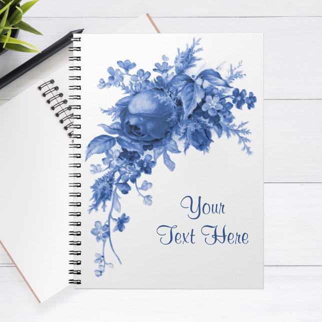 Romantic Vintage Rose In Blue Notebook (Creator Uploaded)