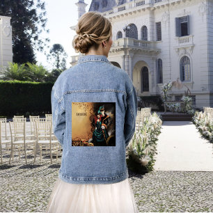 Romantic Vintage Steampunk Victorian Wedding Denim Jacket