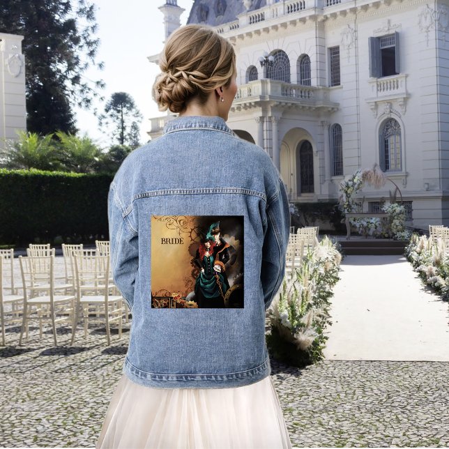 Romantic Vintage Steampunk Victorian Wedding Denim Jacket (Creator Uploaded)