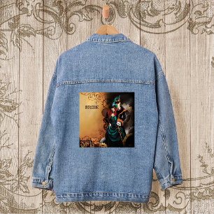 Romantic Vintage Steampunk Victorian Wedding Denim Jacket