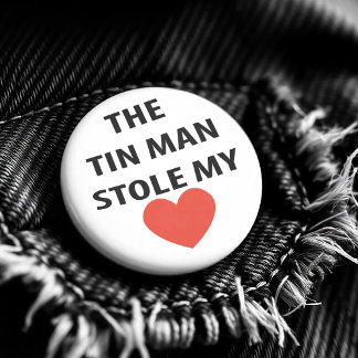Romantic Vintage Tin Man Wizard of Oz Heart 7.5 Cm Round Badge