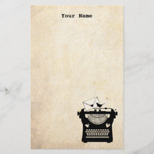 Romantic Vintage Typewriter Stationery