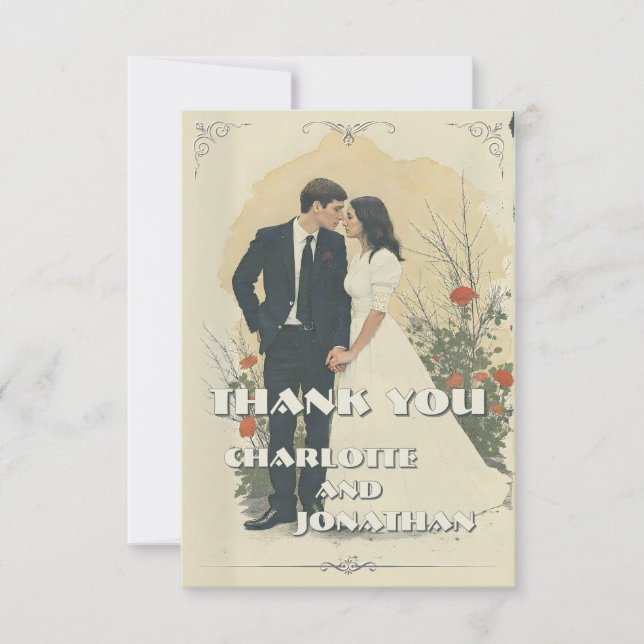 Romantic Vintage Wedding Couple Art (Front)