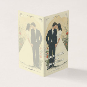 Romantic Vintage Wedding Couple Art