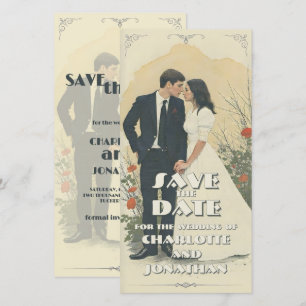 Romantic Vintage Wedding Couple Art Cards