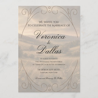 Romantic Vintage Wedding Invitation
