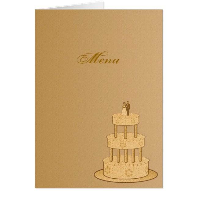 Romantic Vintage Wedding Menu (Front)