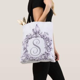 Romantic, Vintage Wreath Personalised Tote Bag