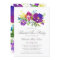 Romantic Violet Floral Bridal Shower Invitation
