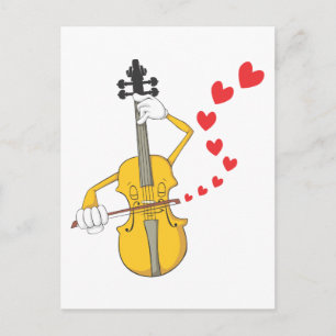 Romantic Violin Serenading Postcard