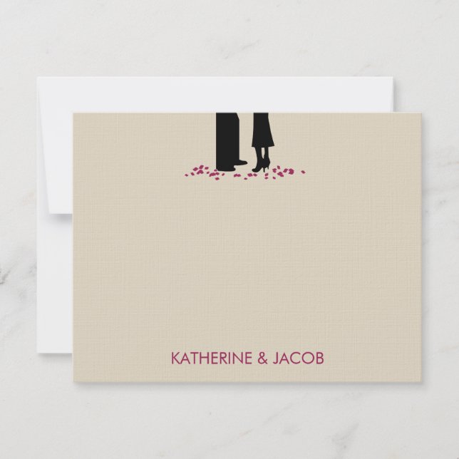 Romantic Vows Wedding Thank You Cards (Front)