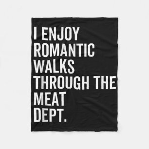Romantic Walks Meat Dept Funny Food Meat Lover Bbq Fleece Blanket