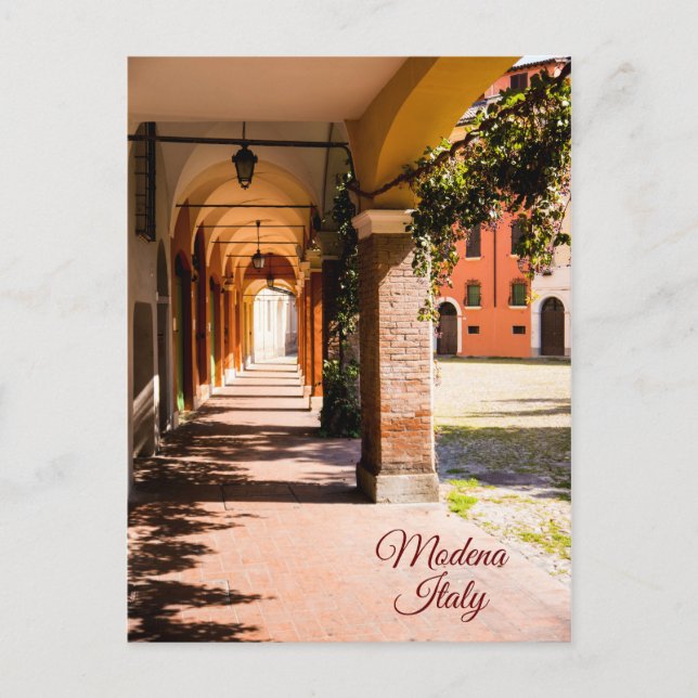 Romantic Walkway in Pretty Modena, Italy Postcard (Front)