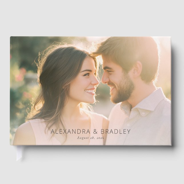 Romantic Warm Photo Guest Book (Front)