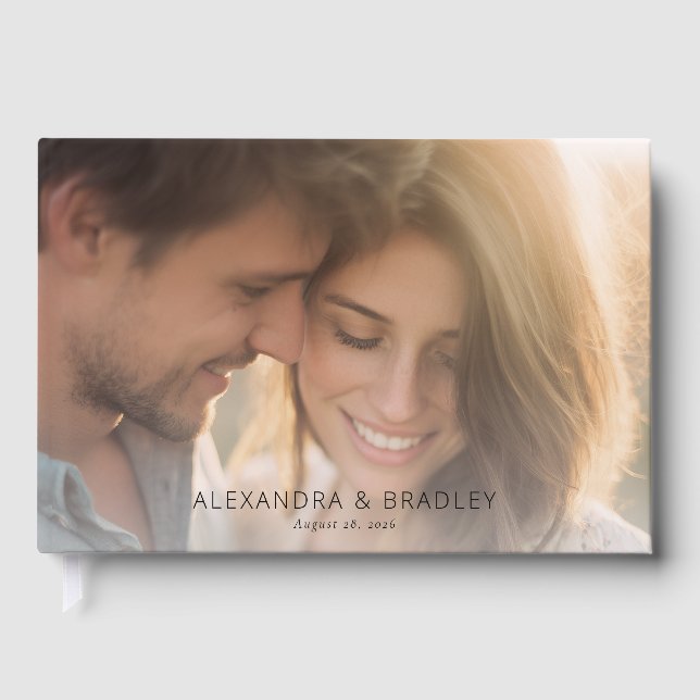 Romantic Warm Photo Guest Book (Front)