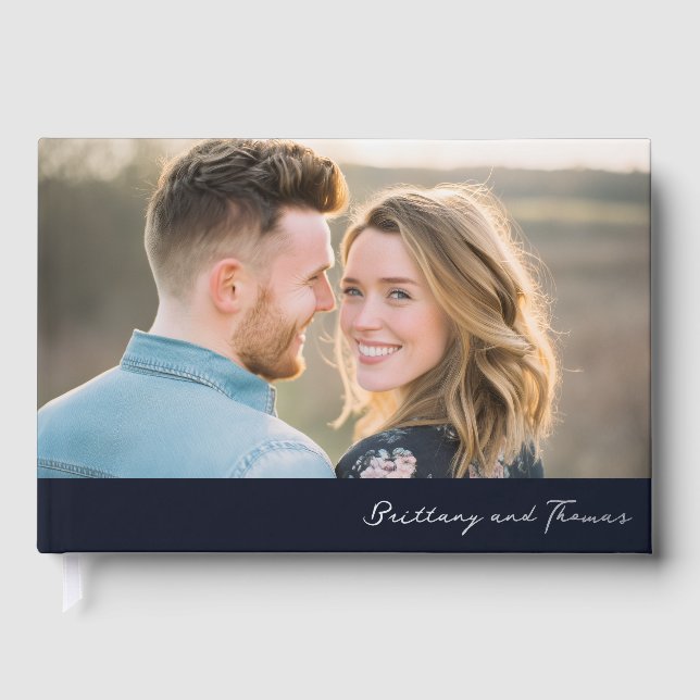 Romantic Warm Photo Guest Book (Front)
