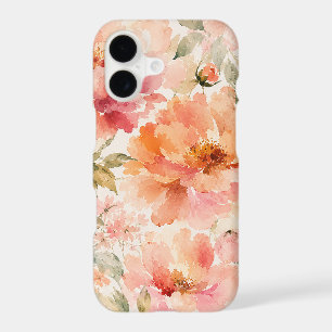 Romantic Warm Summer Watercolor Blossoms
