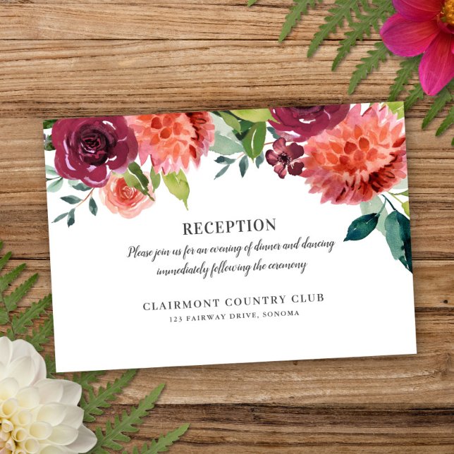 Romantic Watercolor Bouquet | Wedding Enclosure Invitation (Creator Uploaded)
