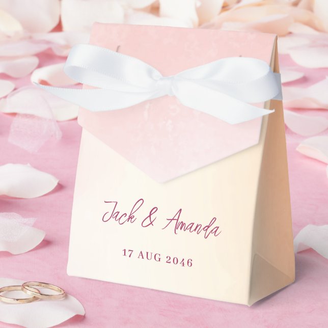 Romantic Watercolor Colourful Wedding Favour Box (Wedding)