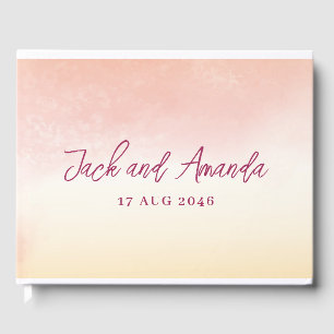 Romantic Watercolor Colourful Wedding Guestbook