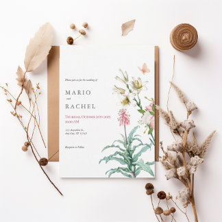 Romantic Watercolor Floral Garden Invite