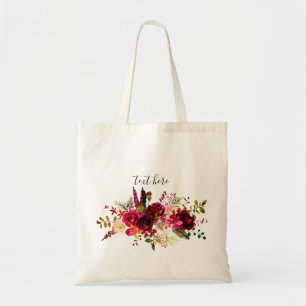 Romantic , Watercolor Flower, bohemian floral Tote Bag