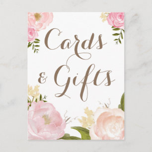 Romantic Watercolor Flowers Cards & Gifts Wedding