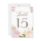 Romantic Watercolor Flowers Table Numbers Card