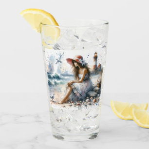 Romantic Watercolor Girl by Lighthouse Glass