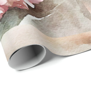 Romantic Watercolor Hydrangea Wrapping Paper