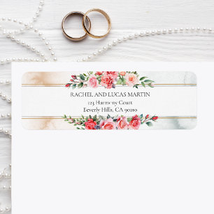 Romantic Watercolor Pink Roses