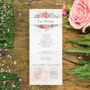 Romantic Watercolor Pink Roses & Calligraphy Programme
