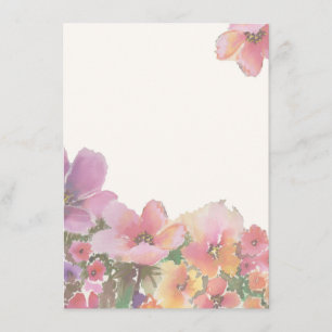 Romantic Watercolor Wedding Flowers Invitation