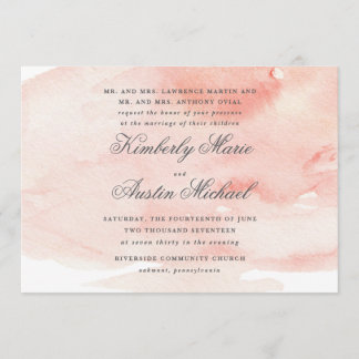 Romantic Watercolor Wedding Invitation