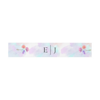 Romantic Watercolor Wedding Invitation Belly Bands Band