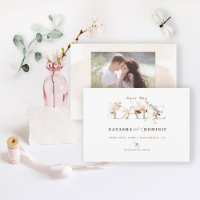 Romantic Watercolor Wildflower Garden Photo