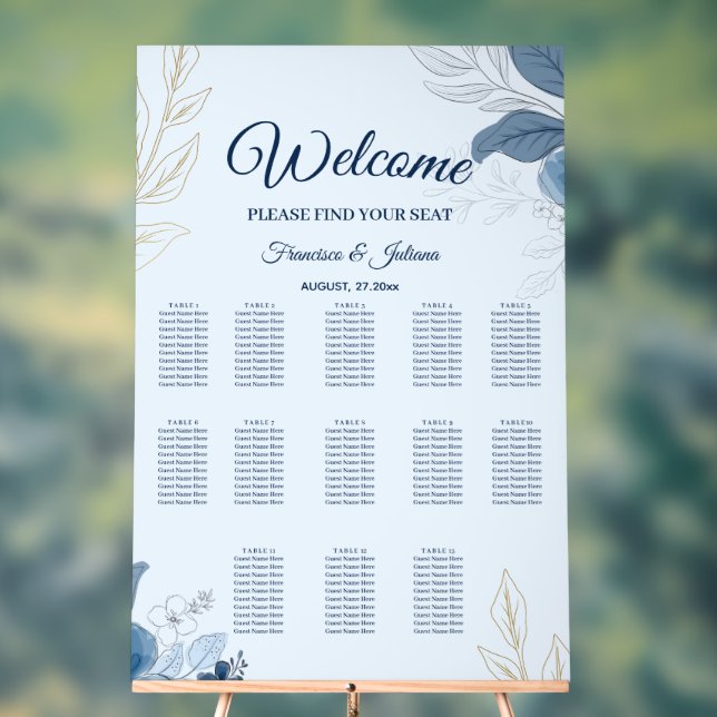 Romantic Waterfront Wedding Acrylic Sign (Neutral)