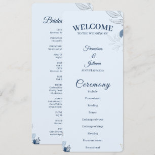 Romantic Waterfront Wedding Programme