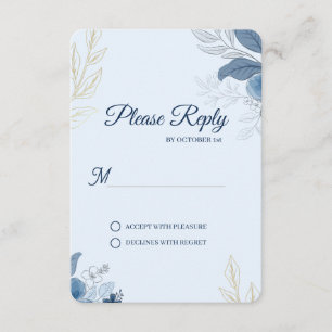 Romantic Waterfront Wedding RSVP Card