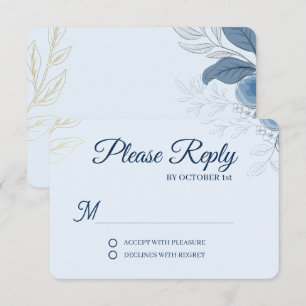 Romantic Waterfront Wedding RSVP Card