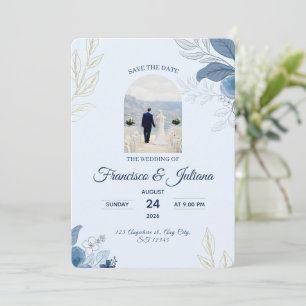 Romantic Waterfront Wedding Save The Date