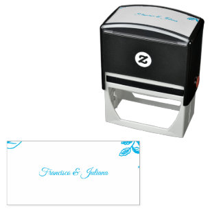 Romantic Waterfront Wedding Self-inking Stamp