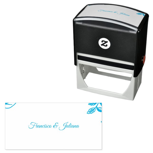 Romantic Waterfront Wedding Self-inking Stamp (In Situ)