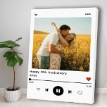 Romantic Wedding Anniversary Photo Song Album Canvas Print<br><div class="desc">This is a Custom Canvas Print,  Features a Song Album design with Personalised photo & Name. Best Romantic Wedding Anniversary gift for Couples.</div>