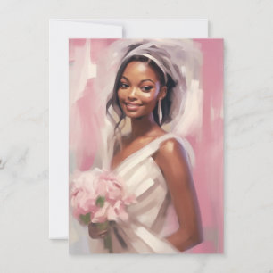 Romantic Wedding Bride Invitation