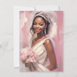 Romantic Wedding Bride Invitation