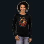 Romantic Wedding Couple Long Sleeve Shirt<br><div class="desc">Celebrate love with comfort and style. This Bella Canvas Tri-Blend Long Sleeve Shirt features an exclusive romantic design of a wedding couple, delicately framed by bold floral elements and classic wedding rings — all in a stunning 3D vector-style illustration. Made with ultra-soft, lightweight fabric, this long sleeve tee feels as...</div>