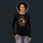 Romantic Wedding Couple Long Sleeve Shirt<br><div class="desc">Celebrate love with comfort and style. This Bella Canvas Tri-Blend Long Sleeve Shirt features an exclusive romantic design of a wedding couple, delicately framed by bold floral elements and classic wedding rings — all in a stunning 3D vector-style illustration. Made with ultra-soft, lightweight fabric, this long sleeve tee feels as...</div>