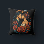 Romantic Wedding Couple Long Sleeve Shirt  Cushion<br><div class="desc">Celebrate love with comfort and style. This Bella Canvas Tri-Blend Long Sleeve Shirt features an exclusive romantic design of a wedding couple, delicately framed by bold floral elements and classic wedding rings — all in a stunning 3D vector-style illustration. Made with ultra-soft, lightweight fabric, this long sleeve tee feels as...</div>